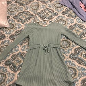 BG girls Mint green long sleeves dress